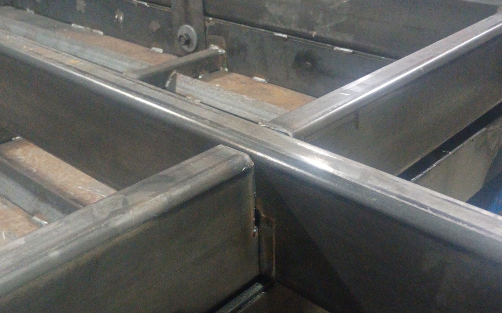 Welded steel tube frame in the Pro-Line shop